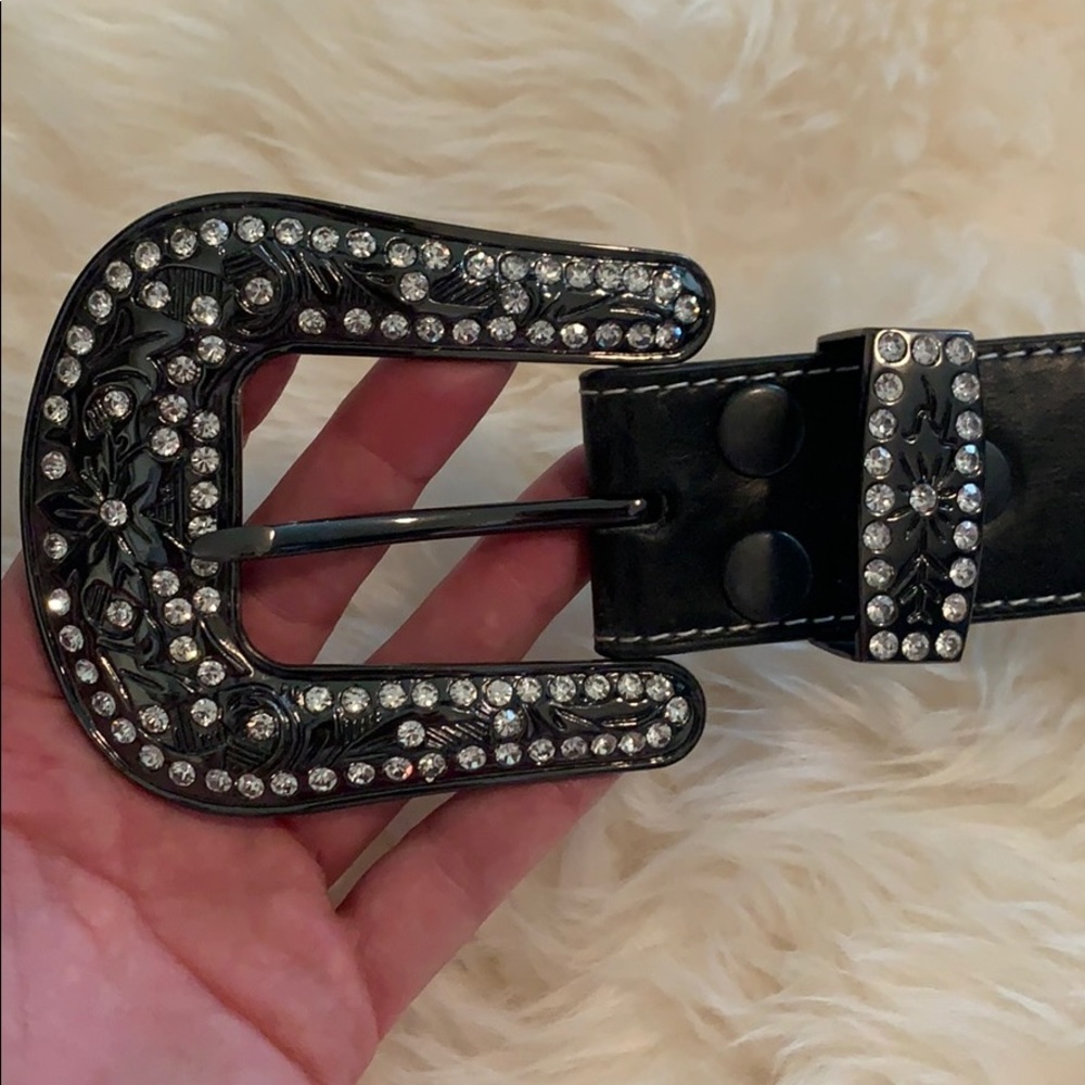36” Leather Studded Bling Belt by Nocona